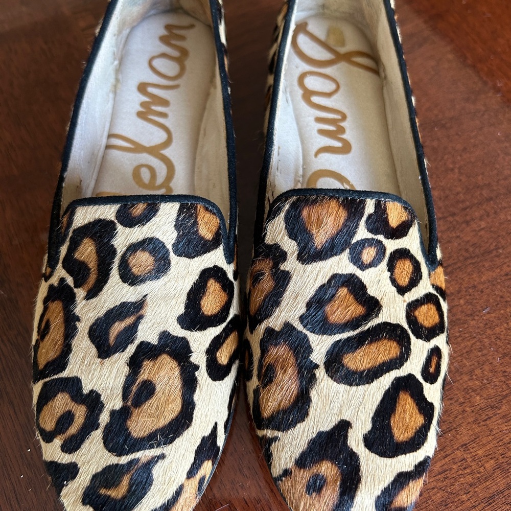 Sam Edelman Animal Print Women's Loafers size 7 1/2 leather